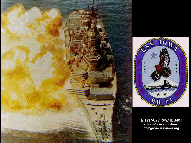 USS Iowa BB-61 Broadside Photo