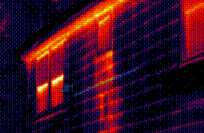 water damage inside walls Infrared Picture